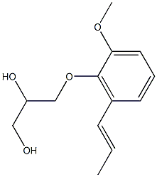 3-[2-Methoxy-6-(1-propenyl)phenoxy]-1,2-propanediol Struktur
