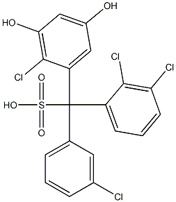 (3-Chlorophenyl)(2,3-dichlorophenyl)(2-chloro-3,5-dihydroxyphenyl)methanesulfonic acid