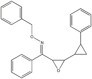 (E)-[3-(2-Phenylcyclopropyl)oxiranyl]phenyl ketone O-benzyl oxime Struktur