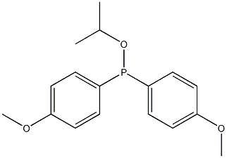 Di(4-methoxyphenyl)phosphinous acid isopropyl ester,,结构式