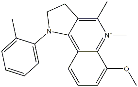 1-(2-Methylphenyl)-4,5-dimethyl-6-methoxy-2,3-dihydro-1H-pyrrolo[3,2-c]quinolin-5-ium|