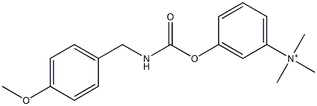 3-[[[(4-メトキシベンジル)アミノ]カルボニル]オキシ]-N,N,N-トリメチルベンゼンアミニウム 化学構造式