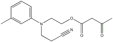 Acetoacetic acid 2-[(2-cyanoethyl)(3-methylphenyl)amino]ethyl ester Structure