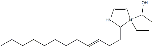 2-(3-Dodecenyl)-1-ethyl-1-(1-hydroxyethyl)-4-imidazoline-1-ium Structure