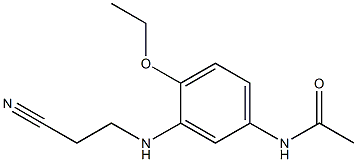 3'-(2-シアノエチルアミノ)-4'-エトキシアセトアニリド 化学構造式