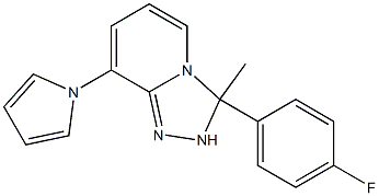 2,3-Dihydro-3-methyl-3-(4-fluorophenyl)-8-(1H-pyrrol-1-yl)-1,2,4-triazolo[4,3-a]pyridine,,结构式