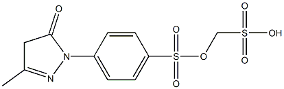 1-[4-[(2-Hydroxysulfonyloxyethyl)sulfonyl]phenyl]-3-methyl-2-pyrazolin-5-one Structure