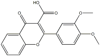 2-[3,4-Dimethoxyphenyl]-4-oxo-4H-1-benzopyran-3-carboxylic acid,,结构式
