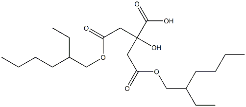 3-(2-エチルヘキシルオキシカルボニル)-2-(2-エチルヘキシルオキシカルボニルメチル)-2-ヒドロキシプロピオン酸 化学構造式