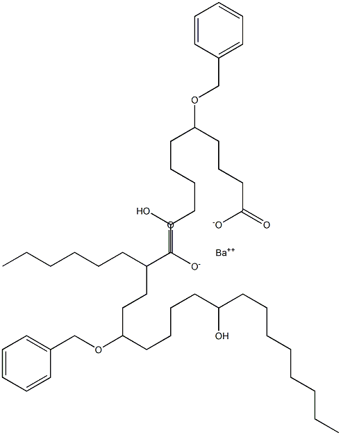 Bis(5-benzyloxy-10-hydroxystearic acid)barium salt,,结构式