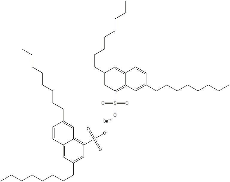 Bis(3,7-dioctyl-1-naphthalenesulfonic acid)barium salt Structure