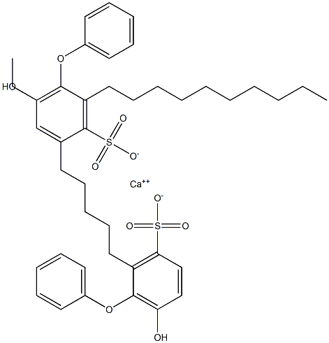 Bis(6-hydroxy-2-decyl[oxybisbenzene]-3-sulfonic acid)calcium salt 结构式