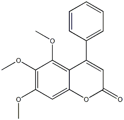 5,6,7-Trimethoxy-4-phenyl-2H-1-benzopyran-2-one|