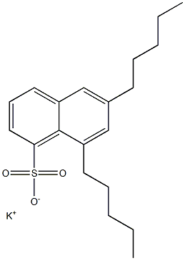 6,8-Dipentyl-1-naphthalenesulfonic acid potassium salt Structure
