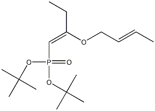 [2-[(E)-2-ブテニルオキシ]-1-ブテニル]ホスホン酸ジ-tert-ブチル 化学構造式