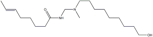 N-[[N-(9-Hydroxynonyl)-N-methylamino]methyl]-6-octenamide,,结构式