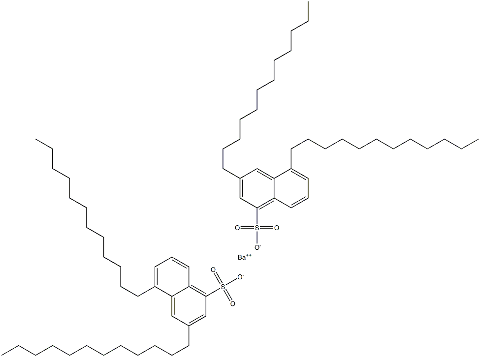 Bis(3,5-didodecyl-1-naphthalenesulfonic acid)barium salt 结构式