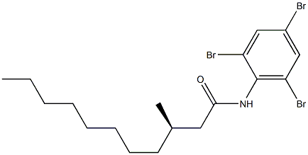 [R,(+)]-N-(2,4,6-Tribromophenyl)-3-methylundecanamide Struktur