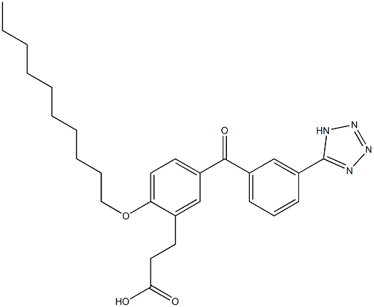 2-(Decyloxy)-5-[3-(1H-tetrazol-5-yl)benzoyl]benzenepropanoic acid