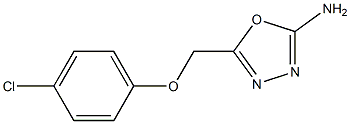 2-Amino-5-(p-chlorophenoxymethyl)-1,3,4-oxadiazole,,结构式