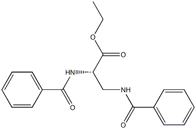 [S,(-)]-2,3-Di(benzoylamino)propionic acid ethyl ester Structure