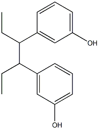 3,3'-(3,4-Hexanediyl)bisphenol,,结构式