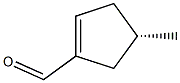 (S)-4-メチル-1-シクロペンテン-1-カルボアルデヒド 化学構造式