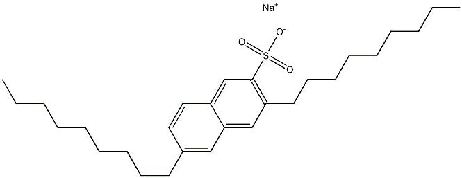 3,6-Dinonyl-2-naphthalenesulfonic acid sodium salt Structure