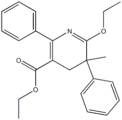 2-Ethoxy-5-ethoxycarbonyl-3-methyl-3,6-diphenyl-3,4-dihydropyridine Structure