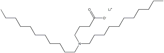 4-(ジウンデシルアミノ)酪酸リチウム 化学構造式