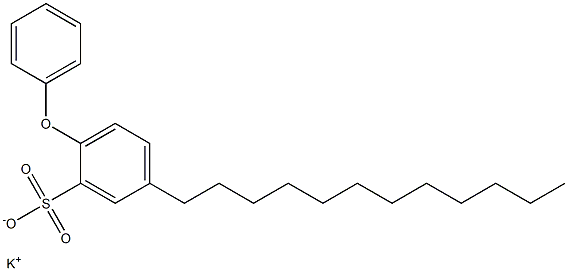 3-ドデシル-6-フェノキシベンゼンスルホン酸カリウム 化学構造式