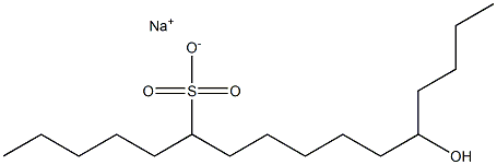 12-Hydroxyhexadecane-6-sulfonic acid sodium salt Struktur