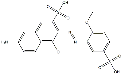 7-Amino-4-hydroxy-3-(2-methoxy-5-sulfophenylazo)-2-naphthalenesulfonic acid Structure