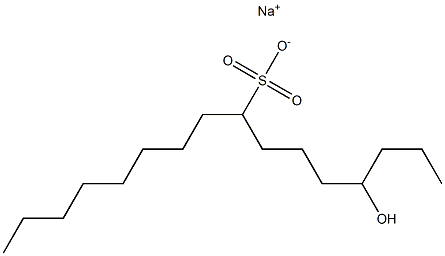 4-Hydroxyhexadecane-8-sulfonic acid sodium salt,,结构式