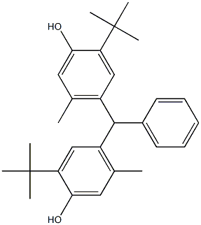 4,4'-Benzylidenebis(2-tert-butyl-5-methylphenol) Structure