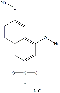 4,6-Di(sodiooxy)-2-naphthalenesulfonic acid sodium salt 结构式