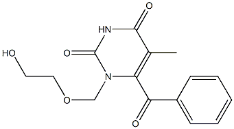 1-(2-Hydroxyethoxymethyl)-6-benzoylthymine 结构式