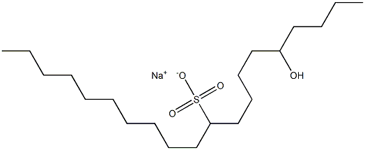 5-Hydroxyicosane-10-sulfonic acid sodium salt Struktur