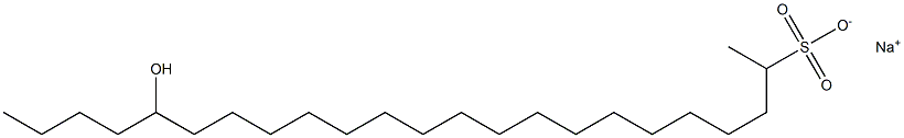 19-ヒドロキシトリコサン-2-スルホン酸ナトリウム 化学構造式