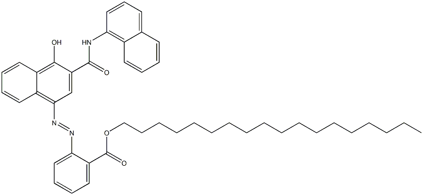 1-ヒドロキシ-4-[2-(オクタデシルオキシカルボニル)フェニルアゾ]-N-(1-ナフチル)-2-ナフトアミド 化学構造式
