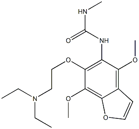 1-[4,7-Dimethoxy-6-[2-(diethylamino)ethoxy]benzofuran-5-yl]-3-methylurea Struktur