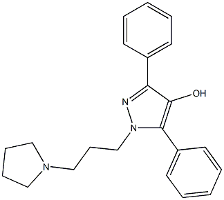 1-[3-(1-Pyrrolidinyl)propyl]-3,5-diphenyl-1H-pyrazol-4-ol Structure