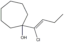 1-(1-Chloro-1-butenyl)cycloheptan-1-ol Structure