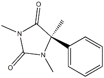 (5R)-1,3,5-トリメチル-5-フェニル-2,4-イミダゾリジンジオン 化学構造式