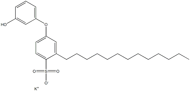 3'-Hydroxy-3-tridecyl[oxybisbenzene]-4-sulfonic acid potassium salt,,结构式