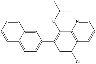 5-クロロ-8-(イソプロピルオキシ)-7-(2-ナフチル)キノリン 化学構造式