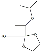 8-Isopropyloxy-6-methyl-1,4-dioxaspiro[4.3]oct-7-en-6-ol Struktur