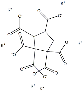 1,1,2,2,3,4-Cyclopentanehexacarboxylic acid hexapotassium salt Structure