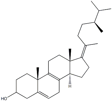 Ergosta-5,8,17(20)-trien-3-ol Structure