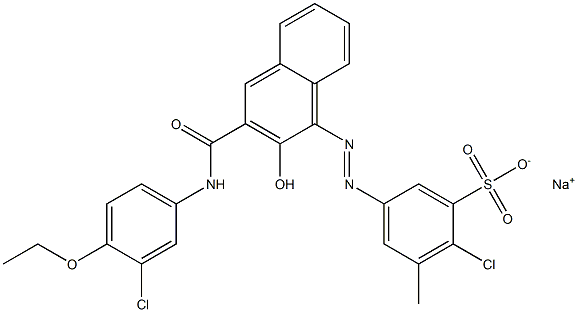 2-Chloro-3-methyl-5-[[3-[[(3-chloro-4-ethoxyphenyl)amino]carbonyl]-2-hydroxy-1-naphtyl]azo]benzenesulfonic acid sodium salt